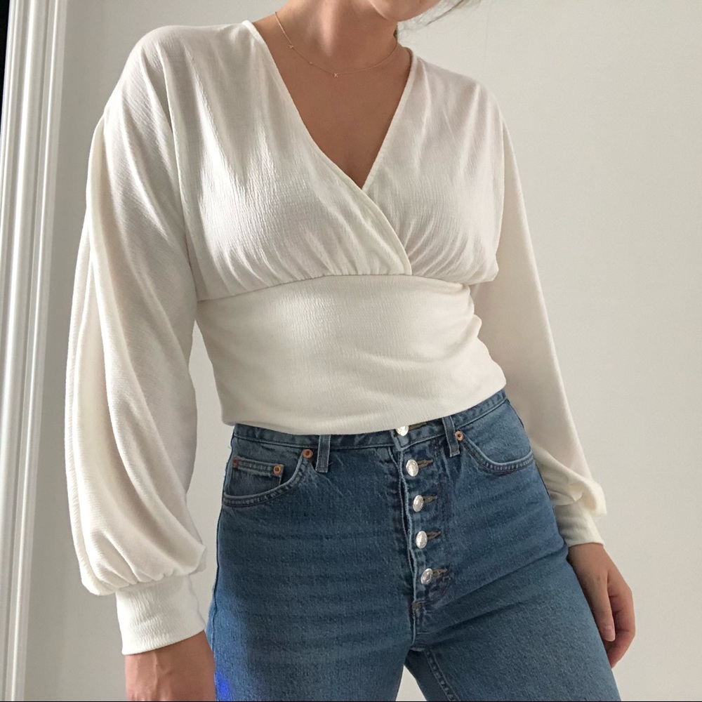 Dynamite V-Neck Blouse